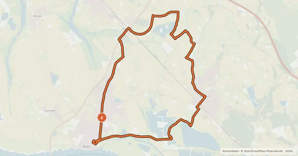 Kartenübersicht der Radroute Abendroute