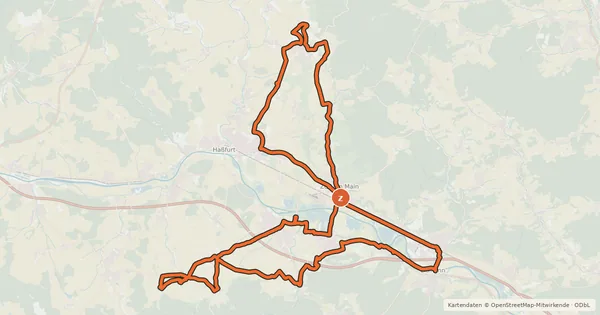 Kartenübersicht der Radroute Abt-Degen-Weintal-Radweg