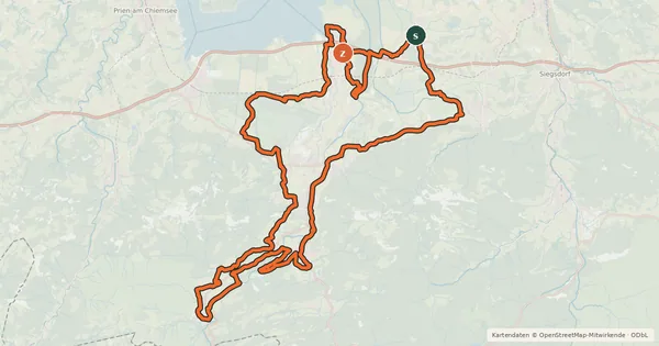 Kartenübersicht der Radroute Achentalradweg