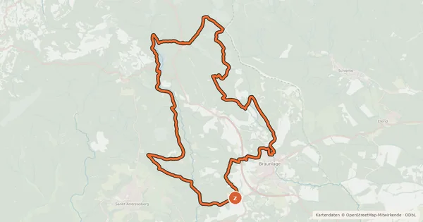 Kartenübersicht der Radroute Achtermann Spezial B2