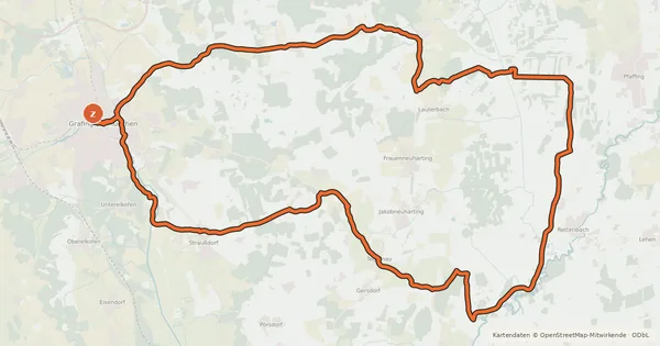 Kartenübersicht der Radroute ADFC Ebersberg Tour 7