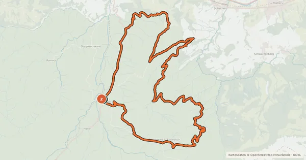 Kartenübersicht der Radroute Äntlibuecher Tour