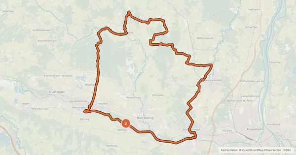 Kartenübersicht der Radroute Äußerer Ring