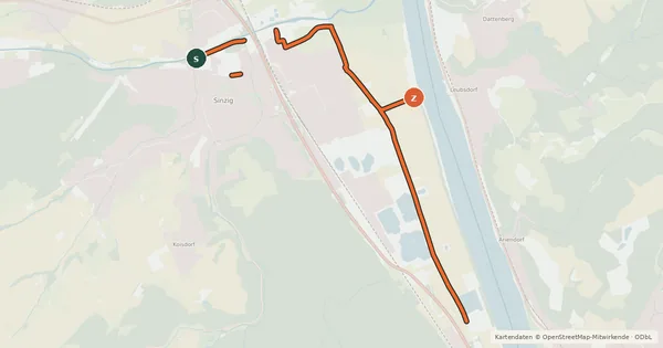Kartenübersicht der Radroute Ahr-Eifel-Freizeitroute