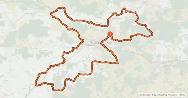 Kartenübersicht der Radroute Aischgründer GenussRadweg