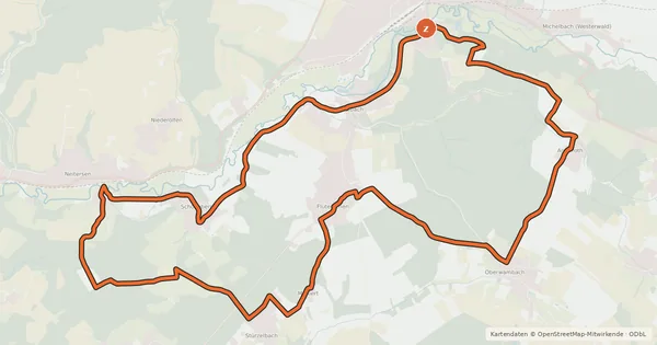 Kartenübersicht der Radroute [AK4] Blick über Altenkirchen