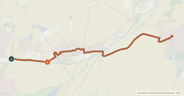 Kartenübersicht der Radroute Alanova Radwege