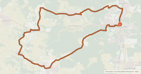 Kartenübersicht der Radroute Alb aktiv Tour