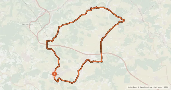 Kartenübersicht der Radroute Alb-Donau-Kreis Tour 1