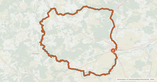 Kartenübersicht der Radroute Alb-Donau-Kreis Tour 10