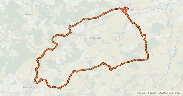 Kartenübersicht der Radroute Alb-Donau-Kreis Tour 11