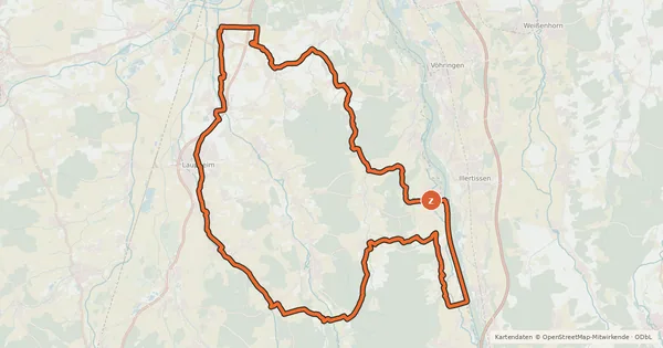 Kartenübersicht der Radroute Alb-Donau-Kreis Tour 13