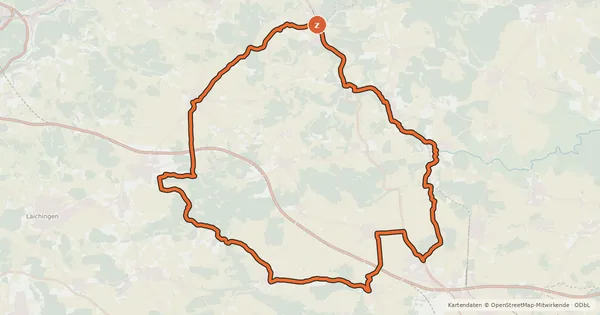 Kartenübersicht der Radroute Alb-Donau-Kreis Tour 5