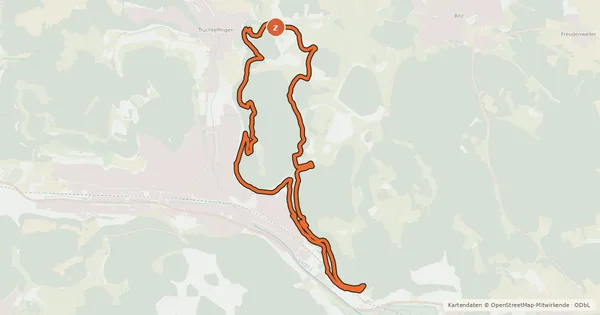 Kartenübersicht der Radroute ALB-GOLD Wadenbeißer