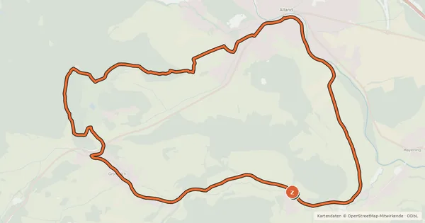 Kartenübersicht der Radroute Allander MTB Runde