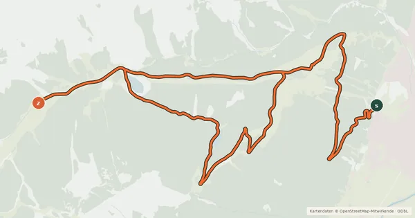 Kartenübersicht der Radroute Almenrunde Schlick