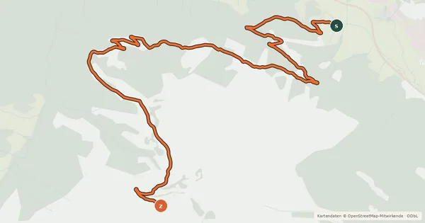 Kartenübersicht der Radroute Almtour