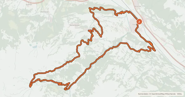 Kartenübersicht der Radroute Alp Fursch Bike