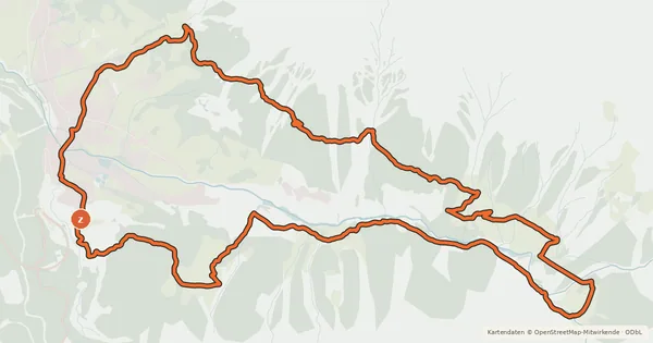 Kartenübersicht der Radroute Alp Garfiun