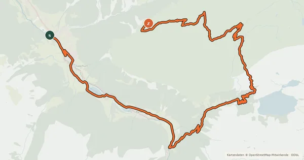 Kartenübersicht der Radroute Alpe Gibau Tour