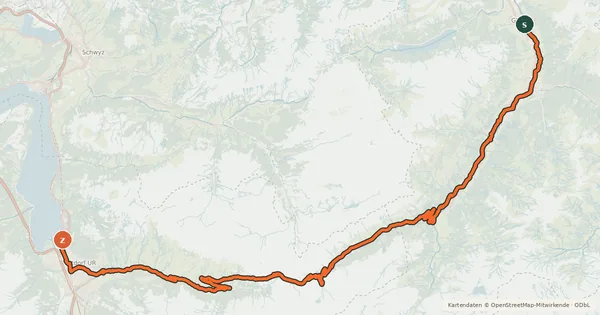 Kartenübersicht der Radroute Alpenpanorama-Route