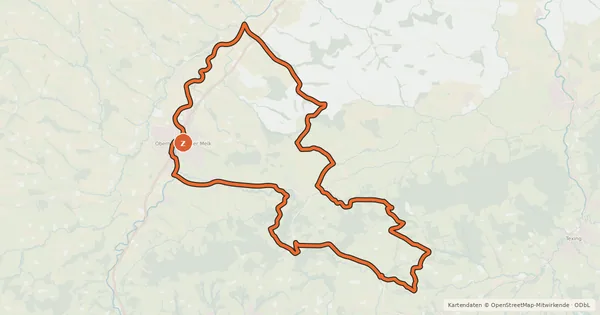 Kartenübersicht der Radroute Alpenvorlandtour