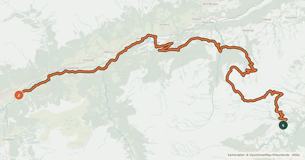 Kartenübersicht der Radroute Alpine Bike