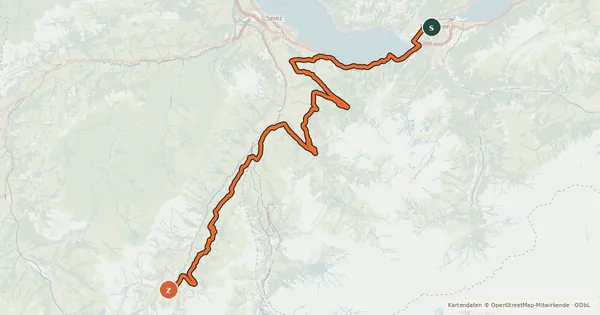 Kartenübersicht der Radroute Alpine Bike