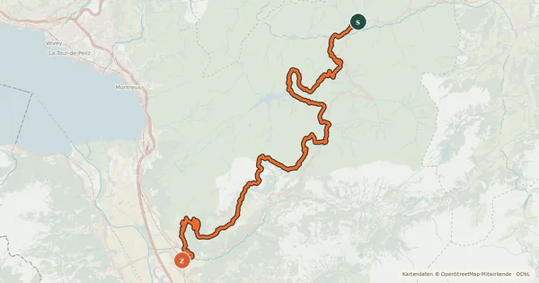 Kartenübersicht der Radroute Alpine Bike