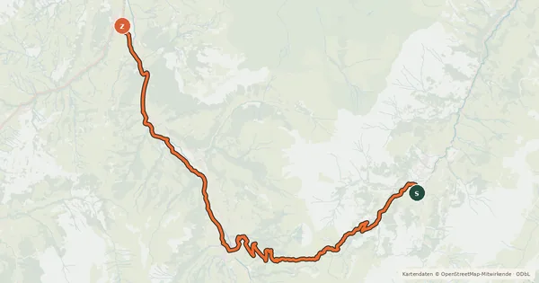 Kartenübersicht der Radroute Alpine Bike - Etappe 14
