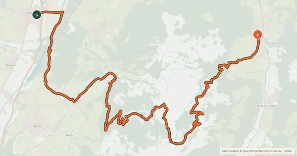 Kartenübersicht der Radroute Alpnach - Ächerlipass - Gummen - Wirzweli - Dallenwil