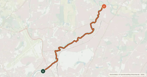 Kartenübersicht der Radroute Alsterradweg