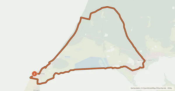 Kartenübersicht der Radroute Alt-Darß-Tour