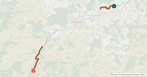 Kartenübersicht der Radroute Altbaierischer Oxenweg