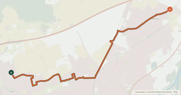 Kartenübersicht der Radroute Altdorf-Ergolding II