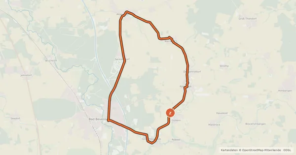Kartenübersicht der Radroute Alte Schätze, tolle Plätze
