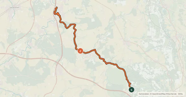 Kartenübersicht der Radroute Altenau-Radweg
