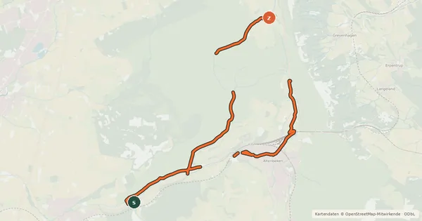Kartenübersicht der Radroute Altenbekener Radroute Ab3
