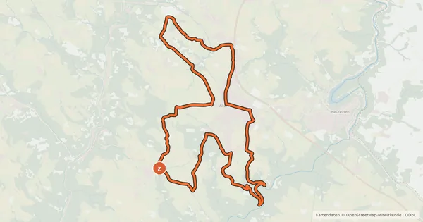 Kartenübersicht der Radroute Altenfelden-Runde