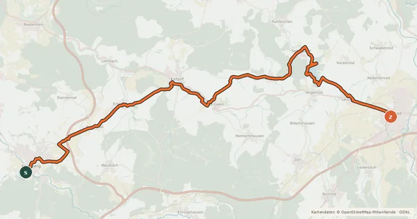 Kartenübersicht der Radroute Antriftsee-Tour