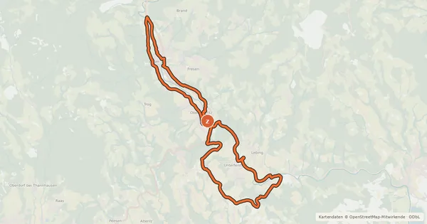 Kartenübersicht der Radroute Apfellandtour