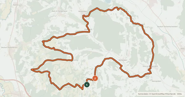 Kartenübersicht der Radroute Apfelradweg