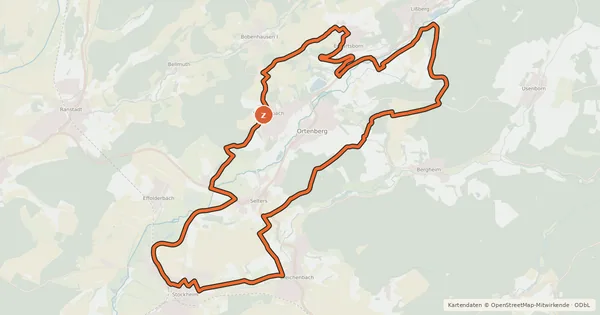 Kartenübersicht der Radroute Apfelwein- und Obstwiesenroute - Regionalschleife Wetteraukreis Nr. 4
