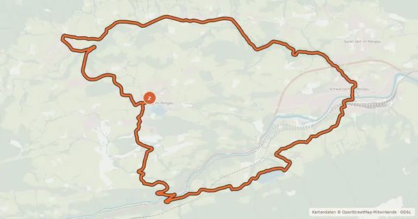 Kartenübersicht der Radroute Apotheken Bikestrecke "durch die Salzburger Sonnenterasse"