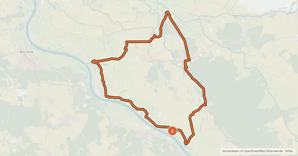 Kartenübersicht der Radroute Archetour