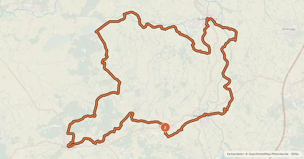 Kartenübersicht der Radroute Artland-Rad-Tour