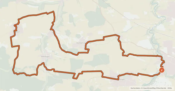 Kartenübersicht der Radroute Artloop