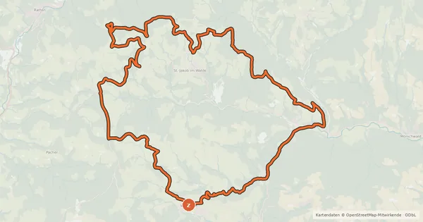 Kartenübersicht der Radroute Arzbergrunde