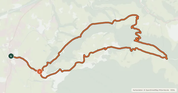 Kartenübersicht der Radroute Aschingeralm-Runde