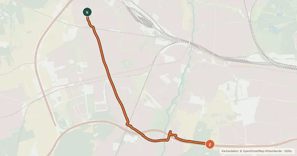 Kartenübersicht der Radroute Aubing - Lochham - Blumenau